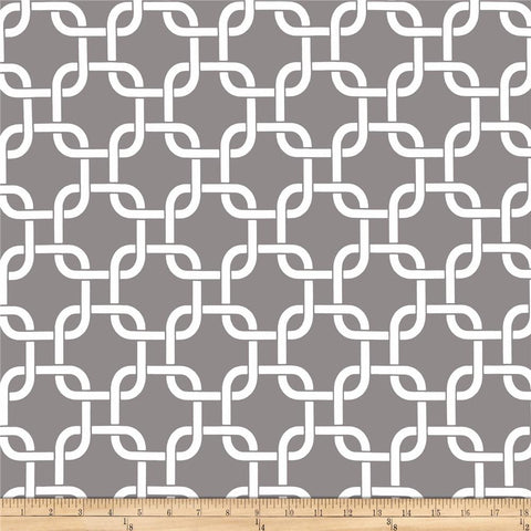 Gotcha Grey - Interlocking Geometric Print